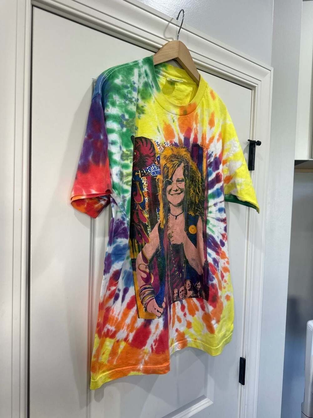 Vintage Janis Joplin Big Brother and the Holding Company Tie-Dye T-Shirt Size XL - Picture 3 of 4